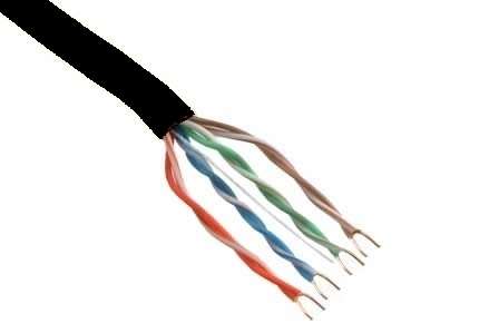 Naar omschrijving van BEL-03898PE-500 - Belden F/UTP OUTDOOR Cat 6A PE Zwart, YE03898, 500 Meter