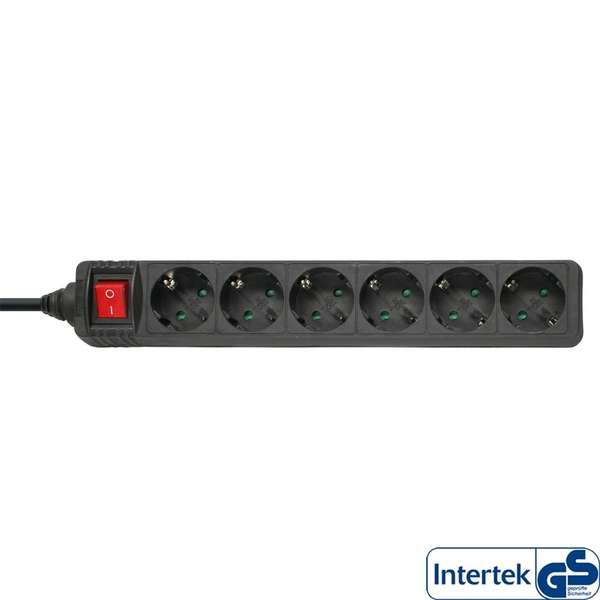 Naar omschrijving van 16461S - InLine Stekkerdoos, zwart, 6 voudig, met Schakelaar, 1,5m met Kinderbeveiliging
