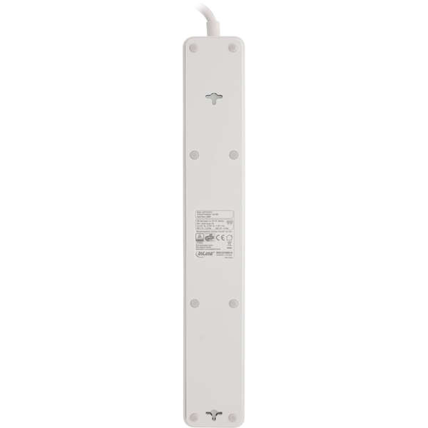 Naar omschrijving van 16491T - InLine® Socket strip, 5-way CEE 7/3, with protection and USB QC3.0 white
