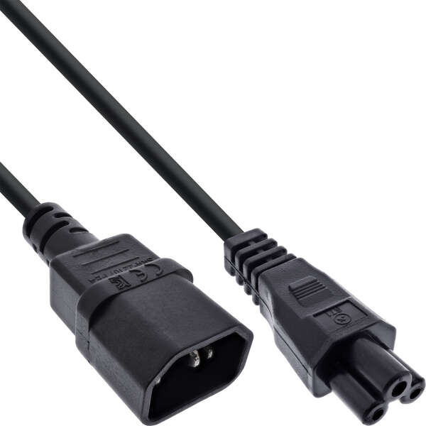Naar omschrijving van 16551 - InLine® Power cable, C14 socket to C5 connector, black, 1m