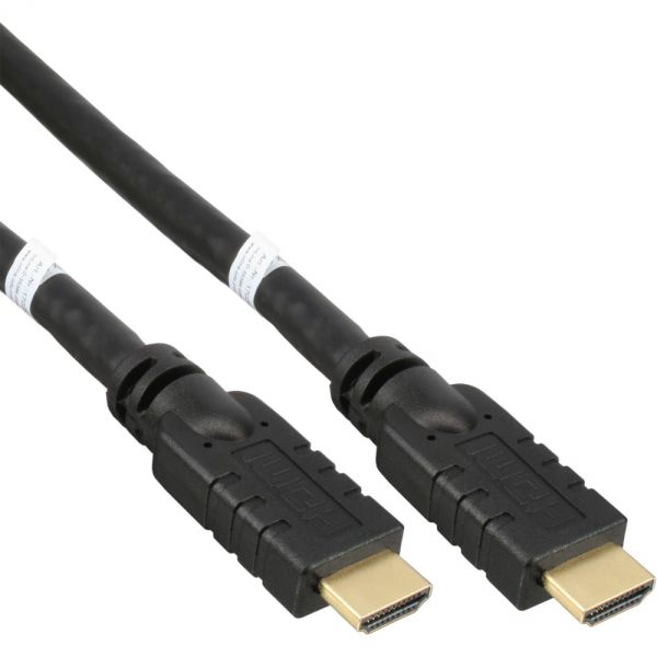 Naar omschrijving van 17040P - InLine Active HDMI Cable with Ethernet, M/M, black, golden contacts, 40m