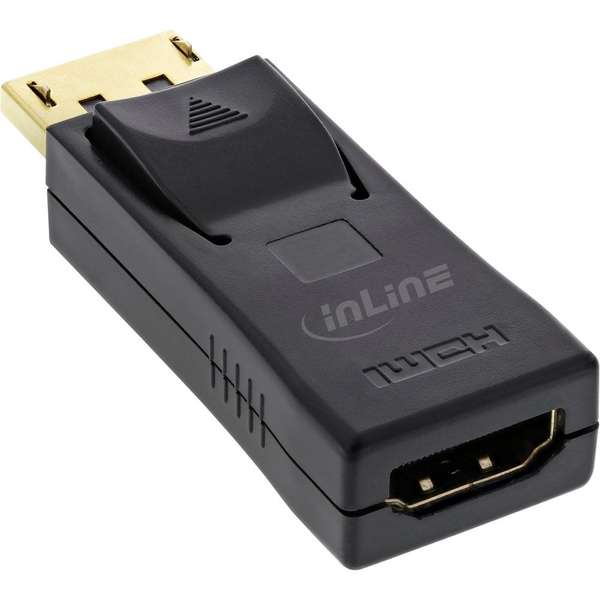Naar omschrijving van 17198J - InLine DisplayPort Adapter,   DisplayPort Male to HDMI Female, zwart