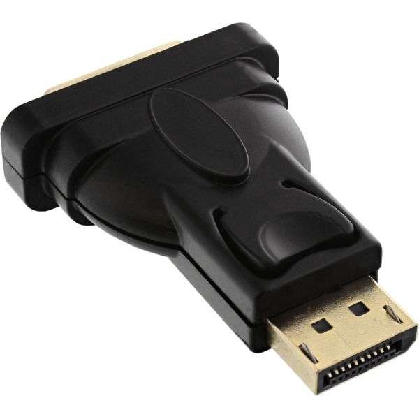 Naar omschrijving van 17199J - InLine DisplayPort Adapter DisplayPort male to DVI-D 24+1 female black