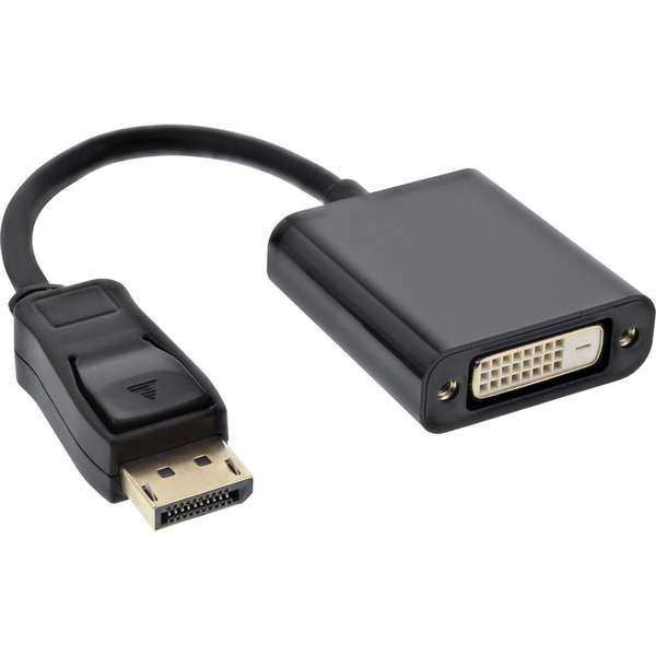 Naar omschrijving van 17199K - InLine DisplayP Adapterkabel, DisplayPort Male naar DVI-D 24+1 F, zwart, 0.15m