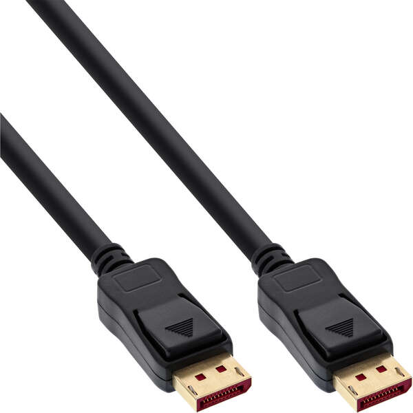 Naar omschrijving van 17205P - InLine® DisplayPort 1.4 cable, 8K, black, gold-plated contacts, 5m