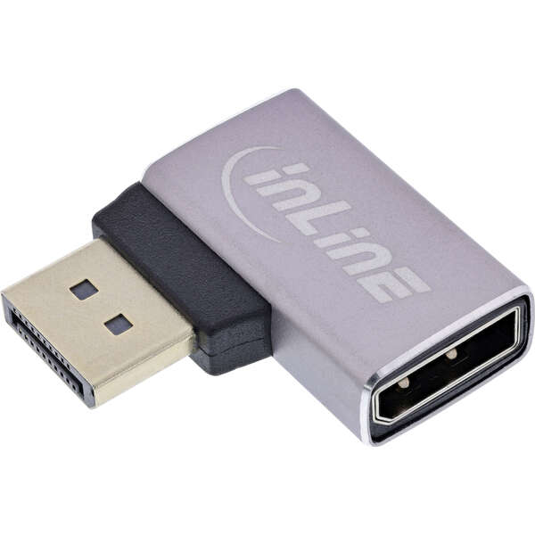 Naar omschrijving van 17291E - InLine DisplayPort 1.4 adapter, DisplayPort plug / socket, 90° left, 8K