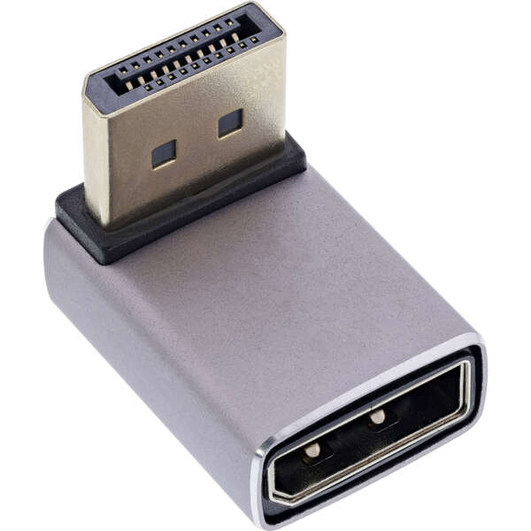 Naar omschrijving van 17291G - InLine DisplayPort 1.4 Adapter, DisplayPort male / female, 90° top, 8K