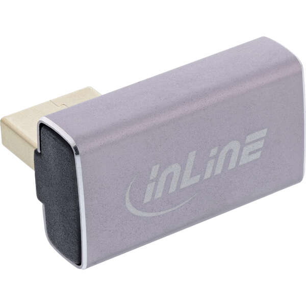 Naar omschrijving van 17291I - InLine DisplayPort 1.4 Adapter, DisplayPort St/ Bu, 90° vertical left, 8K