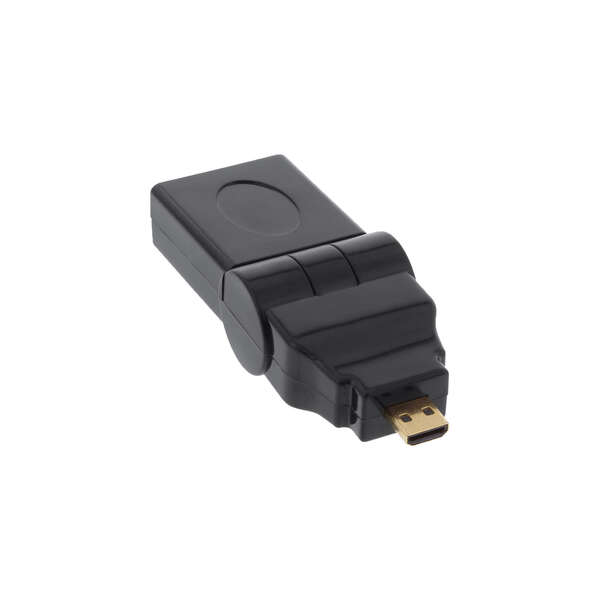 Naar omschrijving van 17690L - InLine HDMI Adapter Type A female / Miccro D male swing type gold plated
