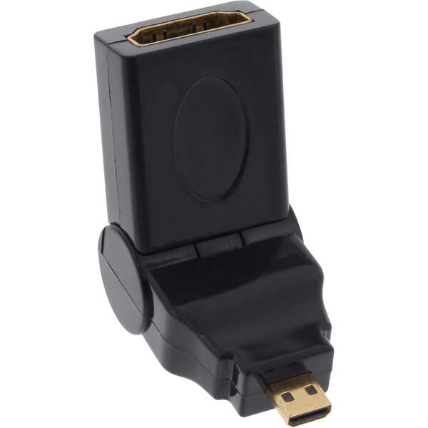 Naar omschrijving van 17690L - InLine HDMI Adapter Type A female / Miccro D male swing type gold plated