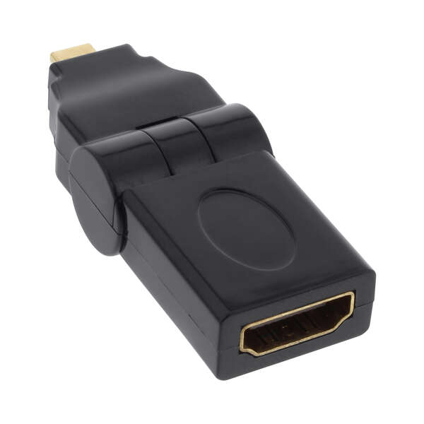 Naar omschrijving van 17690L - InLine HDMI Adapter Type A female / Miccro D male swing type gold plated