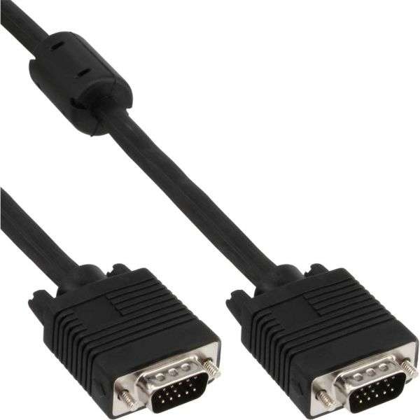 Naar omschrijving van 17719B - InLine S-VGA kabel,  zwart, 15HD M/M, 2m