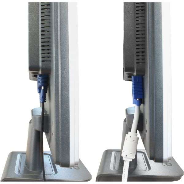 Naar omschrijving van 17803F - InLine  S-VGA Flatkabel, 15HD Male/Male, zwart, 0,3m