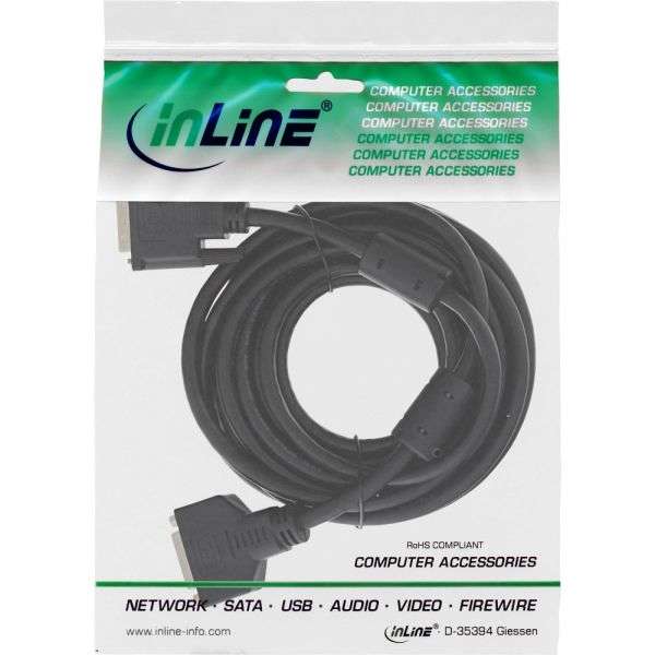 Naar omschrijving van 17776 - InLine DVI-D kabel,  Dual Link, 24+1 M/V, zwart, 5m