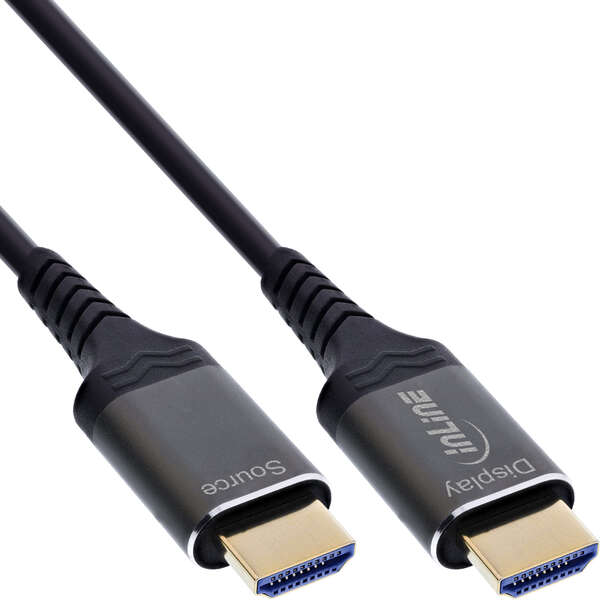 Naar omschrijving van 17950X - InLine® HDMI AOC cable, Ultra High Speed HDMI cable, 8K, aluminium, 50m
