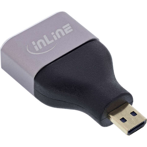 Naar omschrijving van 17991B - InLine HDMI adapter, HDMI A female / Micro HDMI D male, 8K UHD