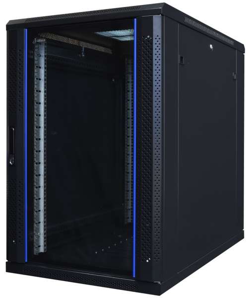 Naar omschrijving van AST19-8818 - 18U, 19Inch serverkast, glazen deur (BxDxH) 800x800x916mm