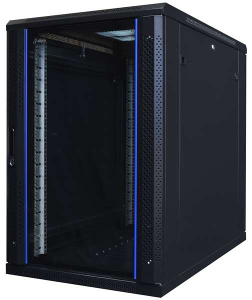 Naar omschrijving van AST19-8818 - 18U serverkast met glazen deur 800x800x1000mm (BxDxH)