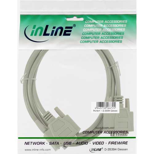 Naar omschrijving van 17740 - InLine Gameport kabel,  DB15 M/V, 2m