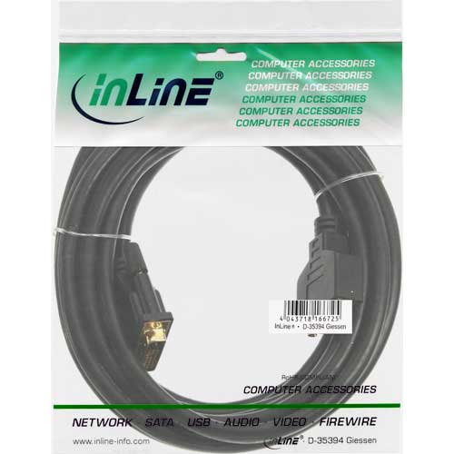 Naar omschrijving van 17776P - InLine DVI-D kabel,  Premium, 24+1 M/V, Dual Link, verguld, 5m