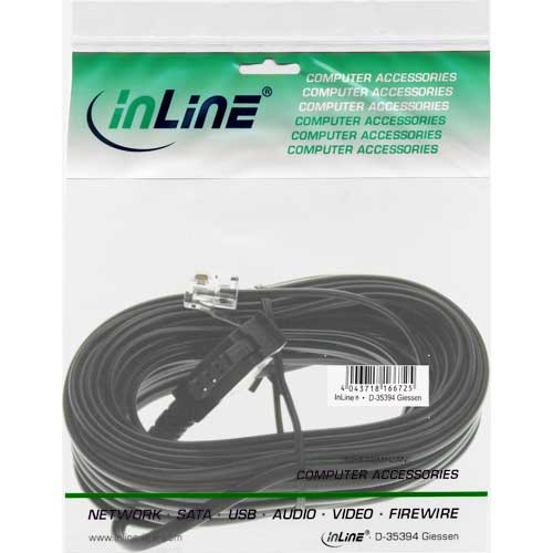 Naar omschrijving van 18625 - InLine ADSL splitterkabel,  TAE-F naar 6P2C DEC stekker, 25m