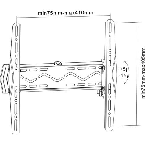 Naar omschrijving van 23101A - Aanbieding Muurbeugel voor LCD/LED/Plasma 58-107cm (23-42Inch), max. 50kg