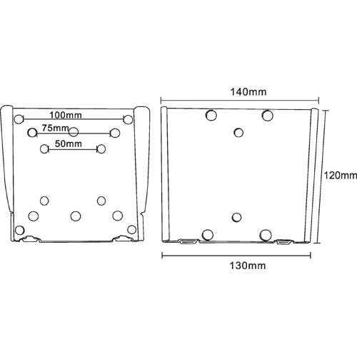 Naar omschrijving van 23116A - InLine  Muurbeugel voor Flatscreen, 43-107cm (17-42Inch), max. 30kg