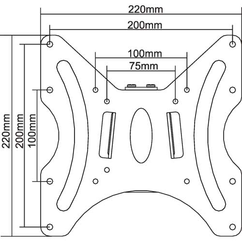 Naar omschrijving van 23115A - InLine  Muurbeugel voor Flatscreen, 58-107cm (23-42Inch), max. 30kg