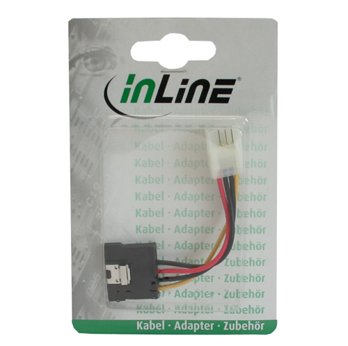 Naar omschrijving van 29660A - InLine SATA voedingsadapterkabel,  3.5Inch (8.89cm) naar 15-pins SATA, met vergrendeling, 6cm