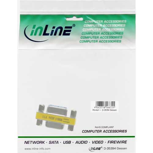 Naar omschrijving van 32214 - InLine Adapter,  DB 9 M/M