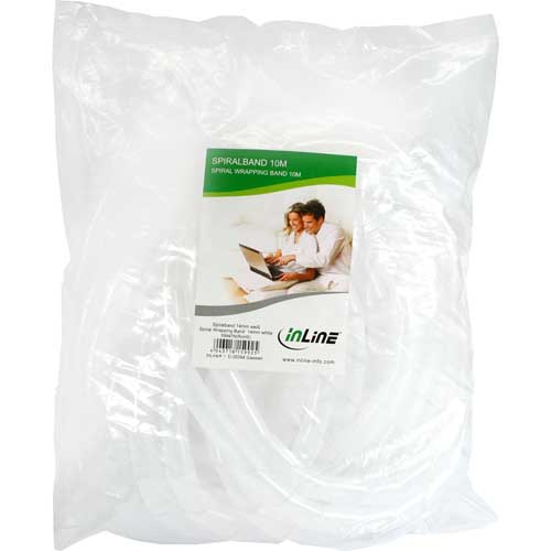 Naar omschrijving van 59947N - InLine  spiraalband, 10m, wit, 14mm