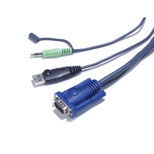 Naar omschrijving van 60654F - KVM Switch, 4-fold, ATEN CS64US, USB + Audio