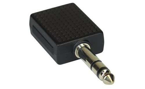 Naar omschrijving van 99304 - InLine Audio adapter,  6.3mm jack stekker stereo naar 2x 3.5mm jack contraplug, Stereo