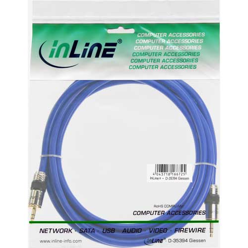 Naar omschrijving van 99955P - InLine Premium audiokabel,  3.5mm stereo M/M, 5m