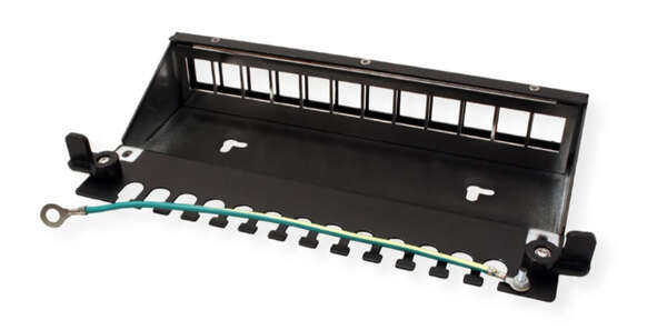 Naar omschrijving van 26-99-0332 - VALUE Keystone module houder, 12 Poorts, zwart