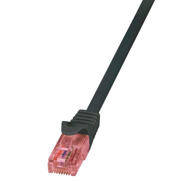 Naar omschrijving van CQ2063U - Patch Cable Cat.6 UTP black 3 m LogiLink