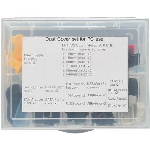 Naar omschrijving van 59941C - Dust Cover Set for all common external PC Interfaces 44pcs