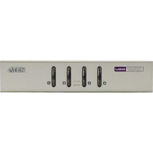 Naar omschrijving van 60654E - KVM Switch, 4-Port ATEN CS74U, USB, Audio