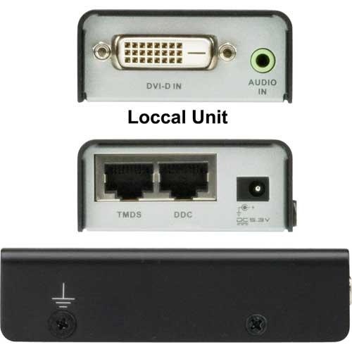 Naar omschrijving van 60663O - CAT5 DVI Video Extender DVI & Speaker, ATEN VE600A, Up To 60 meter