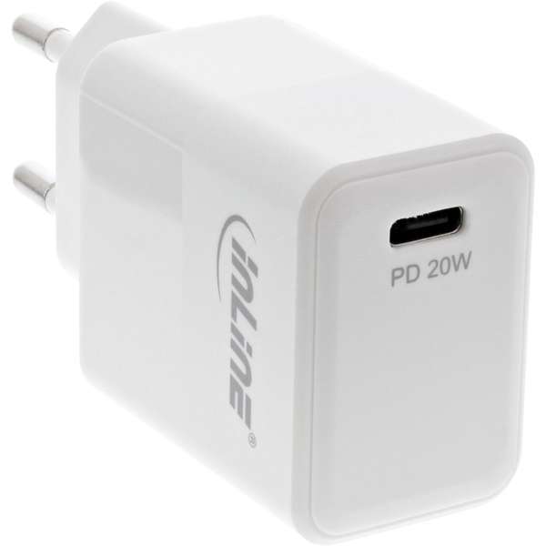 Naar omschrijving van 31500C - InLine USB PD Charger Single USB Type-C, Power Delivery, 20W, white