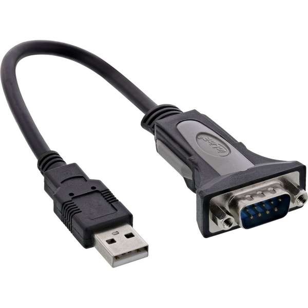Naar omschrijving van 33306I - InLine USB 2.0 -> seriële adapterkabel,  USB AM naar DB9M, 0.25m