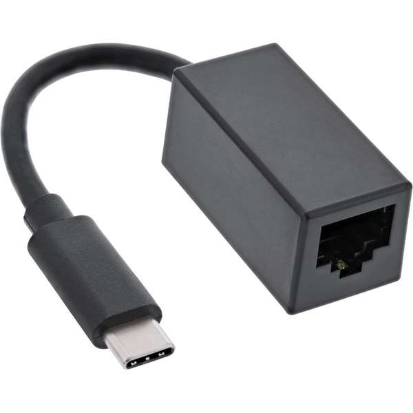 Naar omschrijving van 33380G - InLine USB 3.0 Gigabit ethernet network adaptor cable, Type C plug