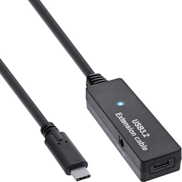 Naar omschrijving van 35650C - InLine USB 3.2 Gen.1 active extension, USB-C male to USB-C female, 5m