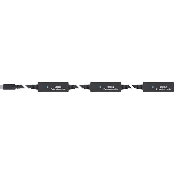 Naar omschrijving van 35656C - InLine USB 3.2 Gen.1 active extension, USB-C male to USB-C female, 15m