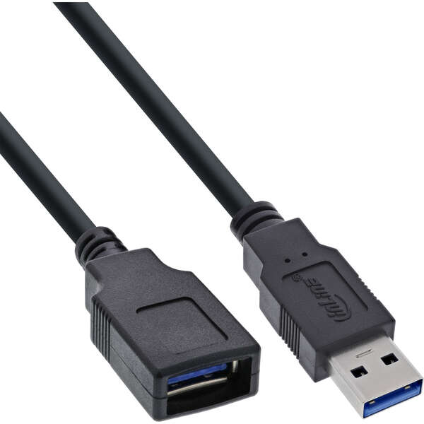 Naar omschrijving van 35665 - InLine USB 3.2 Gen.1 cable, USB-A male / female, 5m