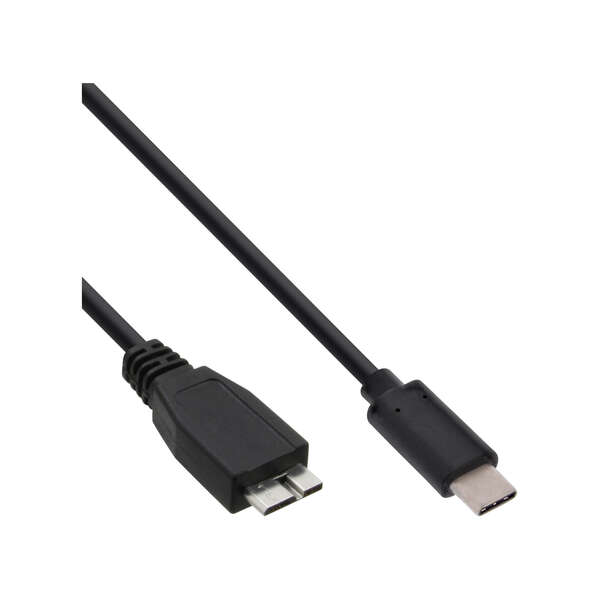 Naar omschrijving van 35722 - InLine® USB 3.2 Gen.1x2 Cable, USB-C male / Micro-B male, black, 2m