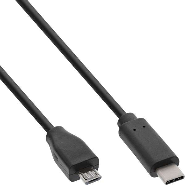 Naar omschrijving van 35746 - USB 2.0 Cable, Type C male to Micro-B male, black, 0,5m