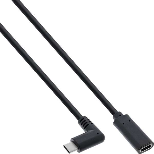 Naar omschrijving van 35784 - USB 3.2 Cable, Type C male angled to female, black, 1,5m