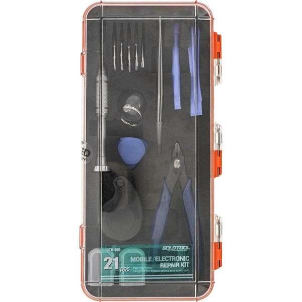 Naar omschrijving van 43072B - Mobile phone tool set, 21pcs