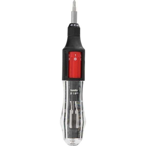 Naar omschrijving van 43090 - InLine Ratchet screwdriver 10in1 mini, with bit quick change system